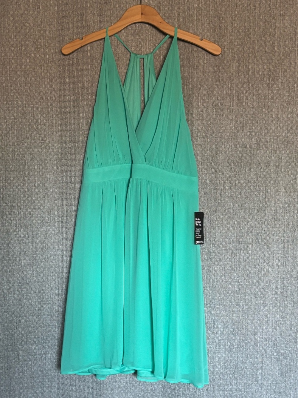 NWT Express Turquoise Sleeveless Halter Midi Dress Size 12